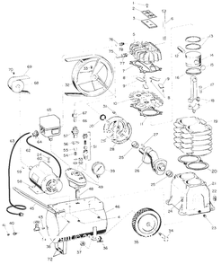 Part Location Diagram of EC23 Campbell Hausfeld Pressure Switch Cord